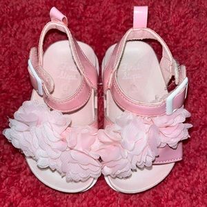 First Steps Toddler Pink Floral Sandals